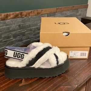Brand new, never worn Ugg “disco cross slide”